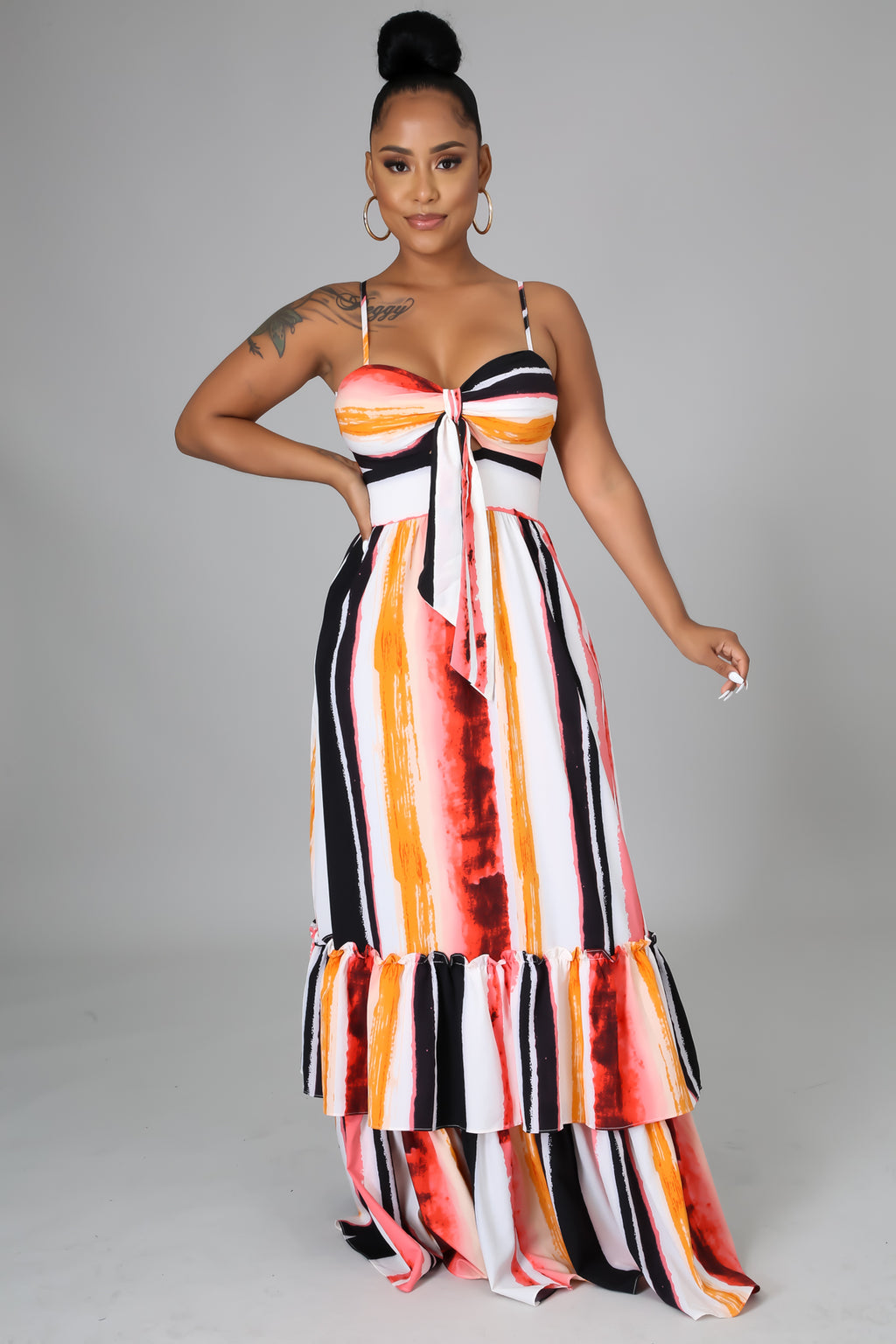 Lovely Maxi Dress with Sweetheart neckline- Jess - Kamchique 